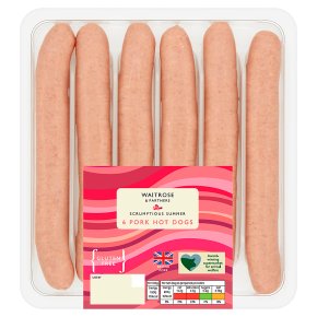 Waitrose Pork Hot Dogs 6s