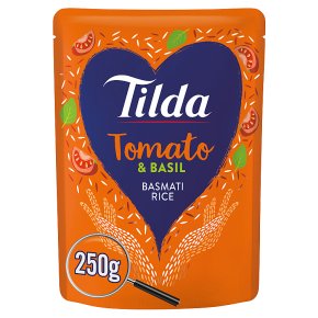 tilda rice basmati firecracker hot spicy steamed sundried tomato gluten morrisons microwave 250g trolley review waitrose