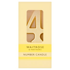 Waitrose 4 Number Candle