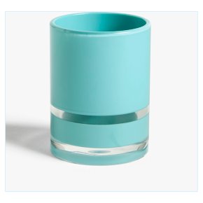 John Lewis Block Stripe Bathroom Tumbler, Teal