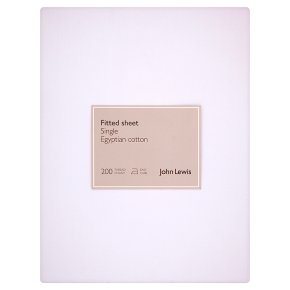 John Lewis Egyptian Fitted Sheet White