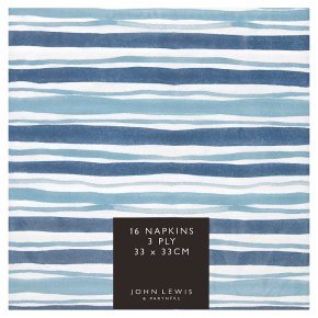 John Lewis Coastal Stripe Napkins 33cm