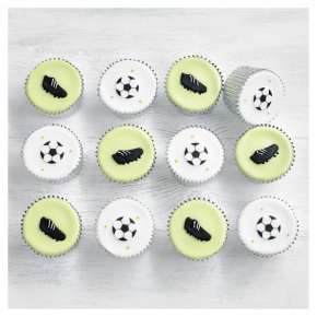 12 Football Cupcakes