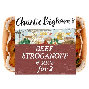 Charlie Bigham's beef stroganoff & rice