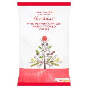 Waitrose Christmas Pink Peppercorn Gin Hand Cooked Crisps