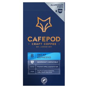 CafePod Decaf Espresso 10 Coffee Pods