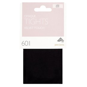 John Lewis 60 denier black opaque tights (large)