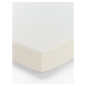 John Lewis Double Fitted Sheet Cream