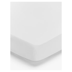 John Lewis 200 Thread Count White Double Fitted Sheet