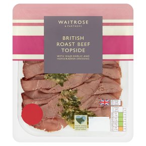 Waitrose British Roast Beef Topside Garlic & Horseradish