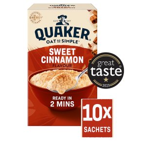 Quaker Oat So Simple Sweet Cinnamon Porridge Sachets 330g