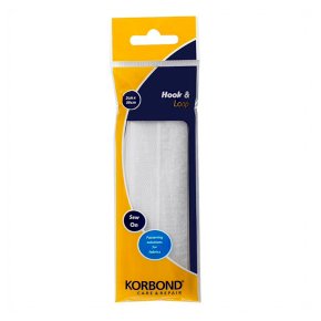 Korbond Hook & Loop Sew On White