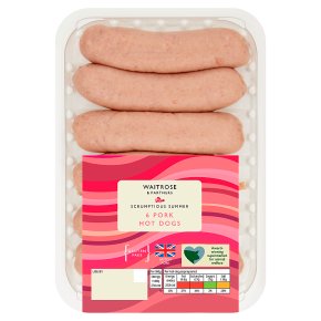 Waitrose 6 Pork Hot Dogs