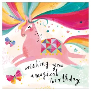 Rainbow Unicorn Birthday Card