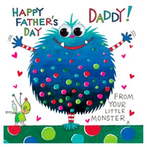 Little Monster Fathers Day Card