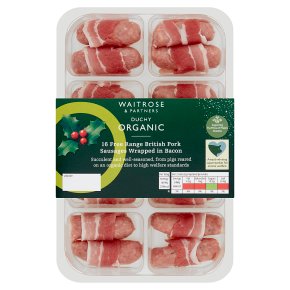 Duchy Organic 16 Pork Sausages Wrapped in Bacon