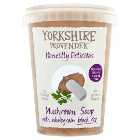 Yorkshire Provender Mushroom Soup with Black Rice