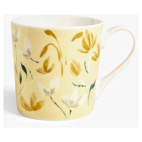 John Lewis Floral Sprigs Mug Yellow