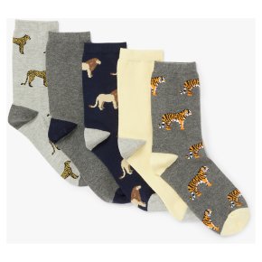 John Lewis Safari Animal Socks 5pk