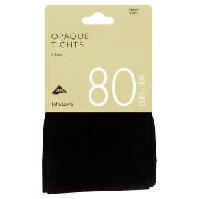 John Lewis 80D Black Tights Medium