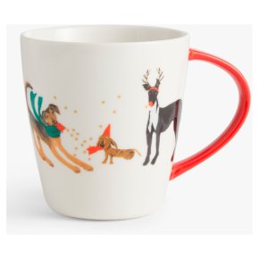 John Lewis Christmas Field Dogs Mug