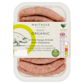 Duchy Organic 12 British Pork Chipolatas