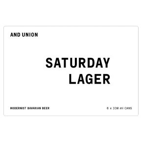 And Union Saturday Lager