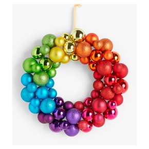 John Lewis Rainbow Bauble Wreath