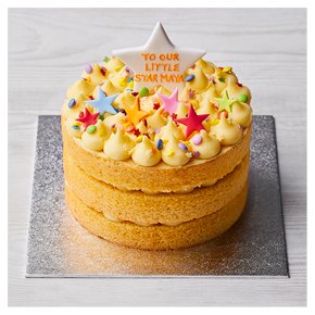 Golden Triple Layer Star Cake