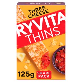 Ryvita Thins Three Cheese Flatbread Crackers