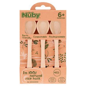 Nuby Rice Husk Spoons 3pk
