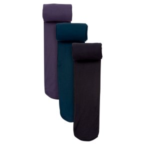 John Lewis 40 denier multi opaque tights, pack of 3 (medium)