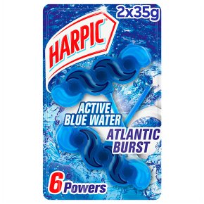 Harpic Active Fresh Toilet Rim Block Blue Water Two Pack