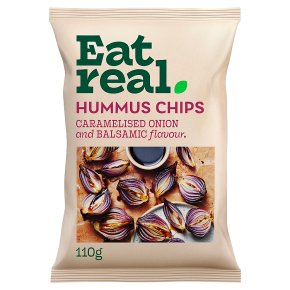 Eat Real Hummus Chips Caramelised Onion and Balsamic