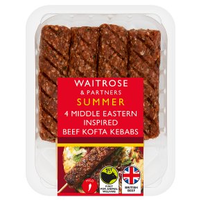 Waitrose Summer Middle East Beef Kofta Kebabs