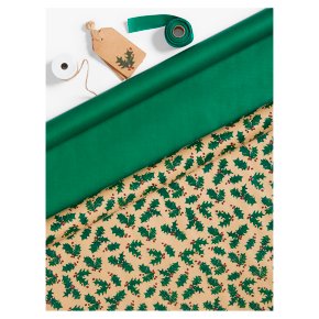 Kraft Holly 4m Wrap Kraft Gold 4m Wrap