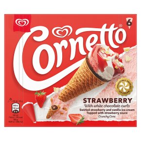 Cornetto Strawberry Ice Cream Cones