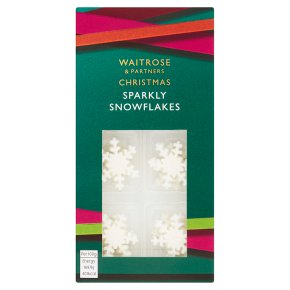 Waitrose Christmas Sparkly Snowflakes