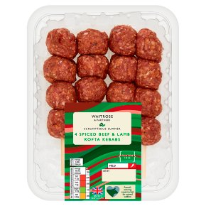 Waitrose 4 Spiced Beef & Lamb Kofta Kebabs