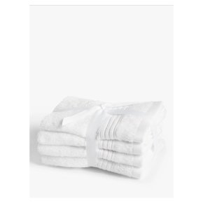 John Lewis Cotton Face Cloths 4 Pack White