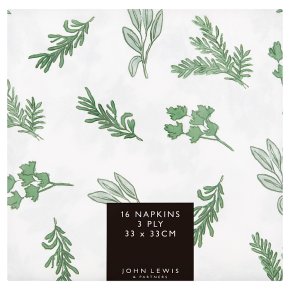 John Lewis Garden Herbs Napkins 33cm