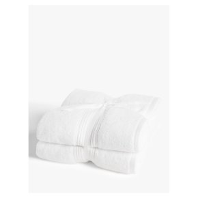 John Lewis Cotton Bath Sheet Bale White 2 Pack