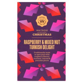 Waitrose Christmas Raspberry & Mixed Nut Turkish Delight