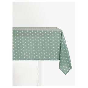John Lewis Wipe Clean Spot Tablecloth Green