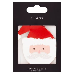 John Lewis Santa Face Gift Tags