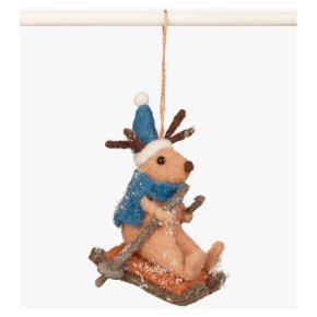 John Lewis Sledging Reindeer Decoration