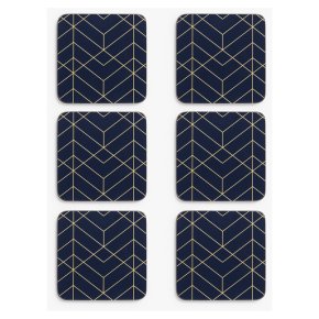 John Lewis Cork Backed Navy Coasters