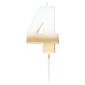 Ginger Ray Gold Ombre Candle Number 4