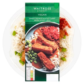 Waitrose Vegan Sweet Potato Katsu Curry with Sticky Rice