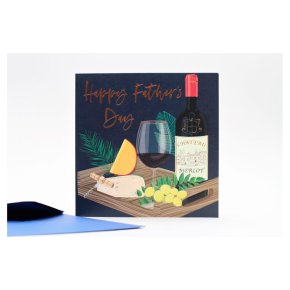 Wine and Cheese Fathers Day Card